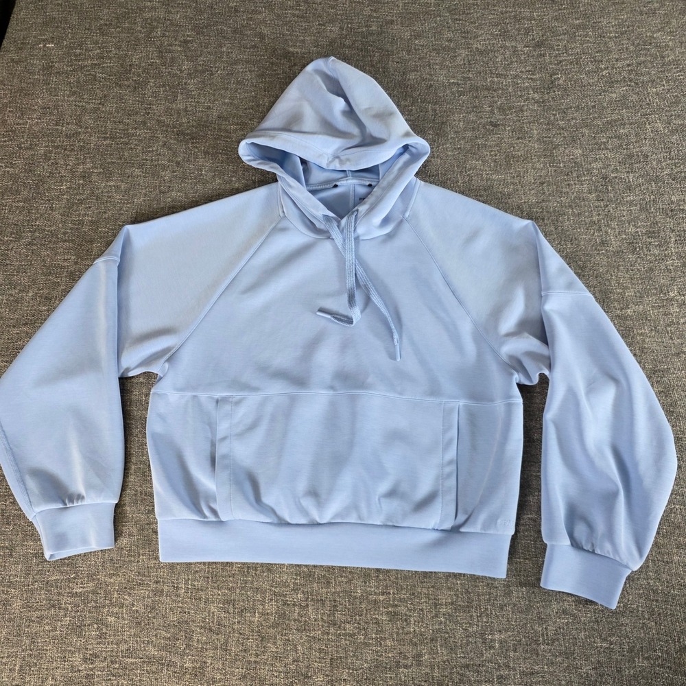 prAna Shea Soft Hoodie Womens Small Blue Vibes Pullover Kangaroo Pocket